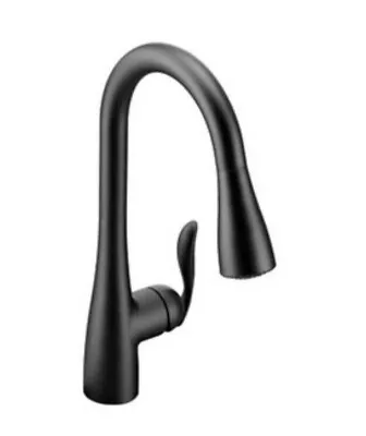 Moen 7594BL Arbor One Handle Pulldown Kitchen Faucet - Matte Black • $300