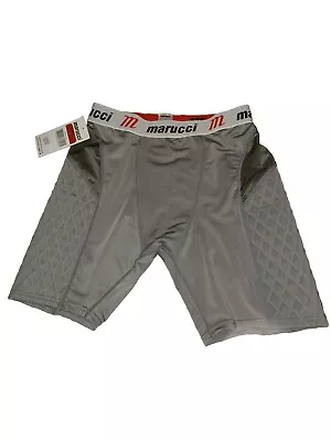 Marucci Men Baseball Padded Slider Athletic Compression Shorts Large Gray (AC) • $12.99