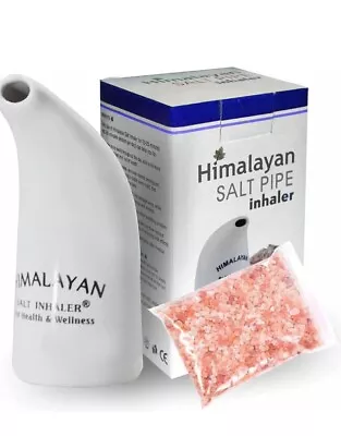 Himalayan Salt Inhaler For Asthma Patient Salt Pipe Crystals Includes 200g Salt • £9.29