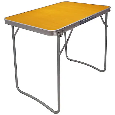£17.89 • Buy 2.3ft Folding Portable Camping Table, Wooden Mdf,outdoor Dining Bbq Picnic Party