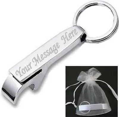 Engraved Keyring Bottle Opener Personalised 16th 18th 21st 30th Birthday Gift • £4.50