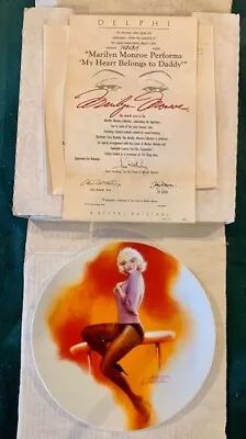 Bradford Exchange Marilyn Monroe Plate - My Heart Belongs To Daddy • $10