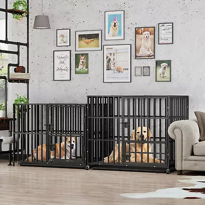 $219.91 • Buy Oversized Stackable Dog Crate Deluxe Strong Double Layer Animal Pet Kennel Cage 