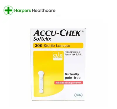 Accu-Chek Softclix Lancets - Pack Of 200 - New Stock - Free P&P • £15.98