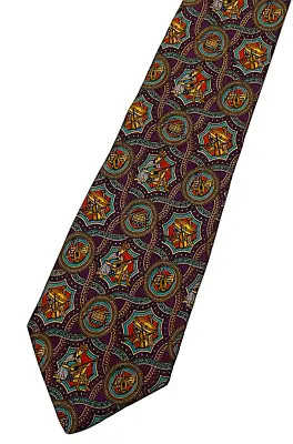 Salvatore Ferragamo Italy Silk Necktie Tie Renaissance Instruments Music • $29