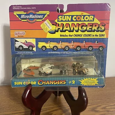 Vintage Galoob Micro Machines Sun Color Changers #2 Cars Boat Jet READ • $19.99