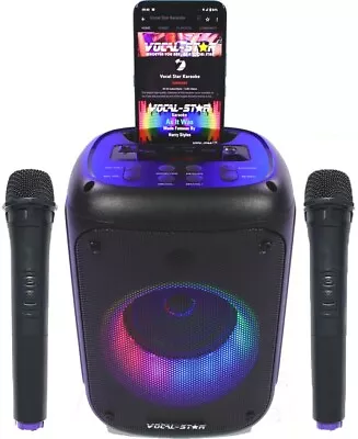 £72.99 • Buy Vocal-Star VS-275 Karaoke Machine Inc Bluetooth, Led Light Effects 2 Microphones