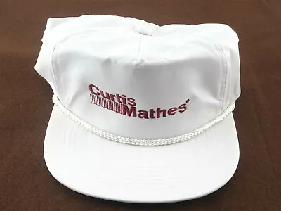 Vintage Curtis Mathes White Hat Cap Adjustable New Cotton/Poly Free Shipping • $17.95