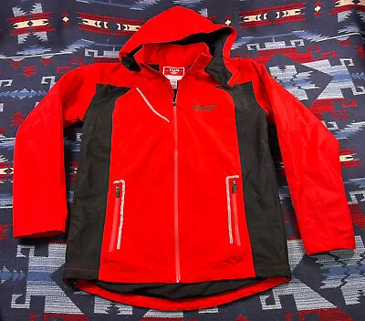Vintage Super Mario Mens Jacket Nintendo Red Employee Full Zip Rain Coat Sz M • $99.99