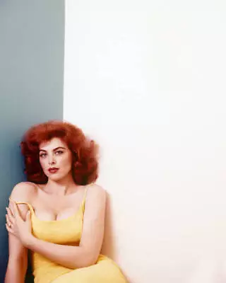 American Actress And Singer Tina Louise Wearing A Yellow Dress 1955 Old Photo • $8.50