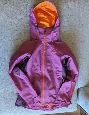 Patagonia Powder Bowl Rubellite Pink Orange Gore-Tex Ski Jacket Recco Tech Sz XS • $55