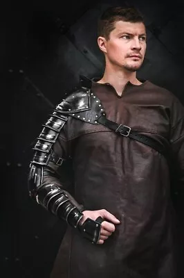 Christmas Medieval Metal Blackened Sleeve Shoulder Arm Armor For Spartacus • $162.77