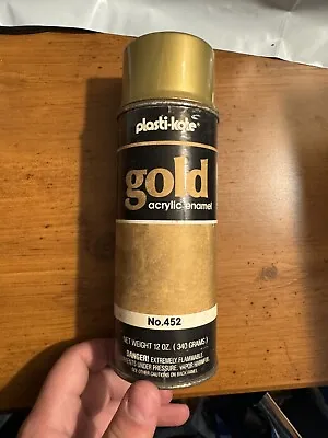 Vintage Plasti Kote Spray Paint Can Antique Gold Retro Display #452  Acrylic En￼ • $14