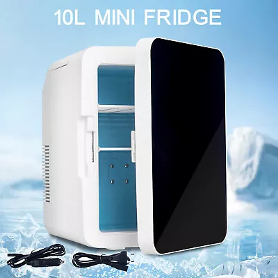 4/8/10L Mini Fridge Portable Refrigerator Cooler&Warmer Food Drink Car Bedroom • £29.99