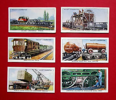 Wills  six Vintage  1938 Cigarette Cards   Railway Equipment  33-34-35-36-37-38 • £1.49