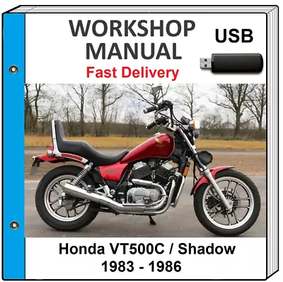 Honda Vt500c Shadow 500 1983 1984 1985 1986 Service Repair Shop Manual Usb • $13.99