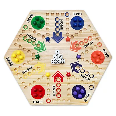 Marbles Board Game With 6 Dice And 30 Marble Balls Double-sided Board Game Set • $30.39