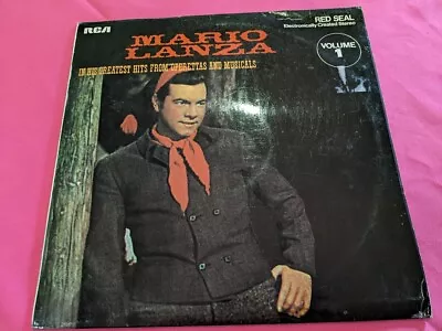 MARIO LANZA In His Greatest Hits From Operettas Musicals Volume 1 UK Vinyl LP B • $3.79