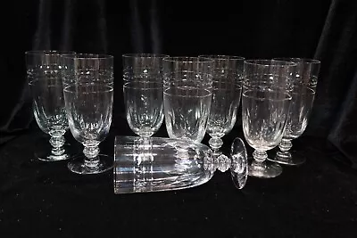 Val St Lambert Kent York Cut Ovals Horizontal & Vertical 8 Iced Tea Goblet 6 1/2 • $80