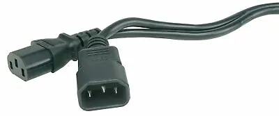 10m Power Extension Cable IEC Kettle Male To Female UPS Lead C13 - C14 • £15.92