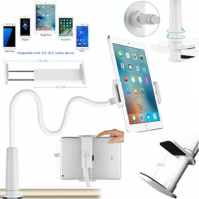 £12.79 • Buy 360 Gooseneck Table Bed Clamp Stand Holder Mount For IPad Samsung Lenovo Tablet