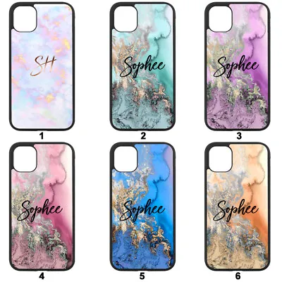 $11.50 • Buy Personalised Apple IPhone Hard Cover - Pretty Marble + Name - FREE TRACKING