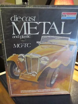 VINTAGE 1977 MONOGRAM 1:25 Die-Cast Metal & Plastic MG-TC Model Kit #6102~Sealed • $29.99