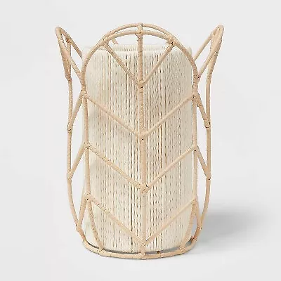 Rattan Tulip Cylinder Bedside Lamp (Light Bulbs Not Included) - Pillowfort • $21.99