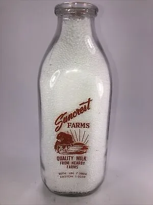 $14.99 • Buy Sspq Milk Bottle Suncrest Farms Easton / Bethlehem , Pa Northampton Co . , Pa 
