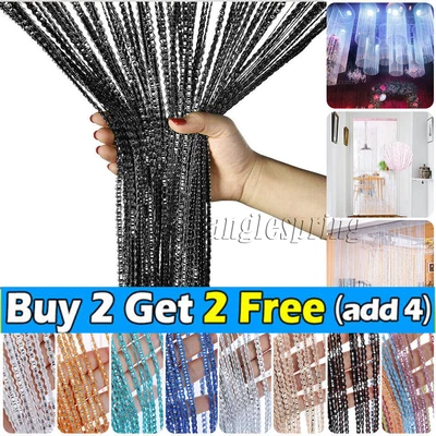 Hanging Beaded.Curtains.String  Curtain Panels.Door·Fly Screen·Room Divider_Net· • £5.86