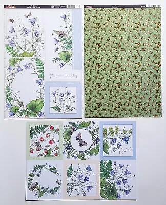 3 Item Kanban Leafy Couture Set - 1 X A4 Topper & 2 X Printed Papers (917) • £1