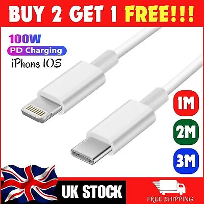 USB Type C To IPhone PD Fast Charger Cable For Apple IPhone 11 12 13 14 Pro Max • £3.49