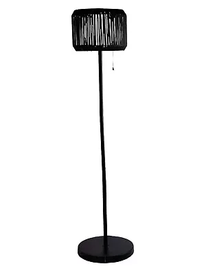 Habitat 110cm Tall Outdoor Rope Solar Floor Lamp Light - Black 9564341 N • £47.99