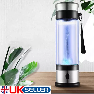 Hydrogen-Rich Generator Alkaline Water Ionizer Bottle Cup Portable Maker Uk • £30.19