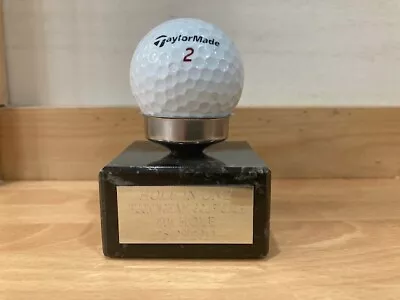 £17.99 • Buy Hole In One Golf Ball Display Stand / Plinth - Engraved / Personalised - FREE P&
