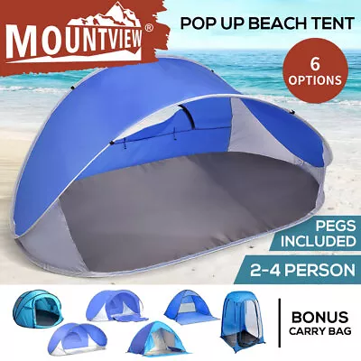 Mountview Pop Up Tent Camping Beach Tents 2/4 Person Portable Hiking Shelter • $33.99