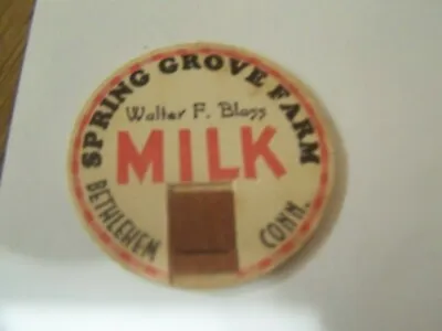 $1.99 • Buy Spring Grove Farm Bethlehem Conn.  Milk Bottle Cap   Unused   