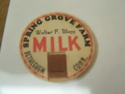 Spring Grove Farm Bethlehem Conn.  Milk Bottle Cap   Unused    • $1.99