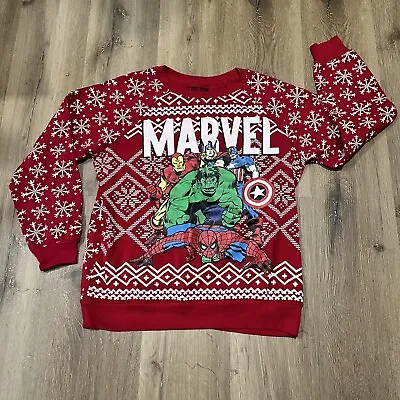 $19.99 • Buy Marvel Womens Sweatshirt M Avengers Red Pullover Christmas Captain America Hulk