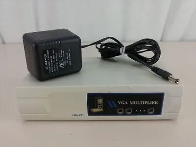 VM-112A 2-Port SVGA VGA Splitter Amplifier Multiplier 400 MHz W/Power Adapter • $19.99