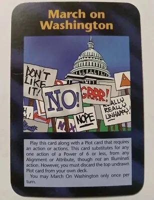 Illuminati Card Game Steve Jackson 1995 March On Washington Insurrection INWO • $4.56