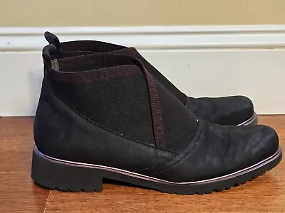 MUNRO KINSTON BLACK NUBUCK LEATHER BOOTIE SZ 11 Narrow • $28.50