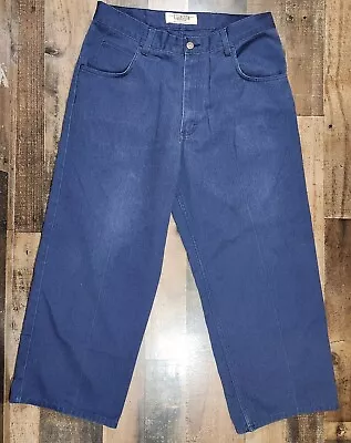 Vintage 80s 90s Big Mac Chino Pants Mens 34x26 Blue Baggy Workwear • $32.99
