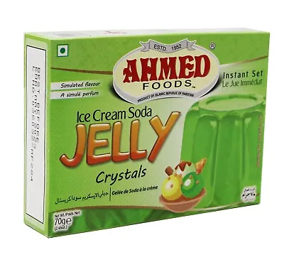 Ahmed Ice Cream Soda Jelly Crystals  Instant Set 70g Halal Vegan Cream Soda • £2.99