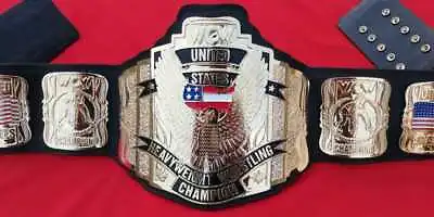 United States Heavy Weight Championship Title Belt In 4mm Zinc 24kt Gold Plating • $319