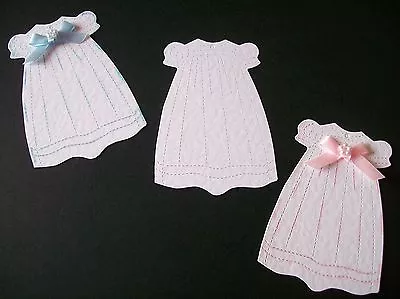 £1.75 • Buy CHRISTENING GOWN BAPTISM BABY BIRTH DRESS Die Cuts - WHITE