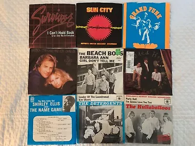 Lot Of 8 Classic 45 RPM Records W/ 9 Picture Sleeves Survivor Grand Funk • $2.99