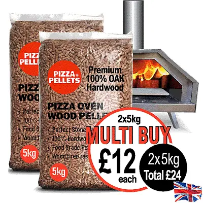 Premium Pizza Pellets 100% Oak For All Makes Of Outdoor Wood Pellet Pizza Ovens  • £24