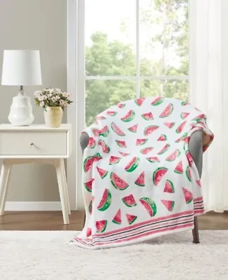 Whim By Martha Stewart Collections Watermelon Slice  Plush 50X60 Throw • $35