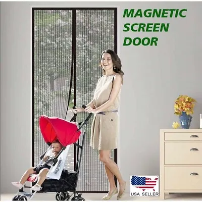 Hands-Free Magnetic Screen Door Mesh Net BLOCK Mosquito Fly Insect Bug Curtain • $8.99